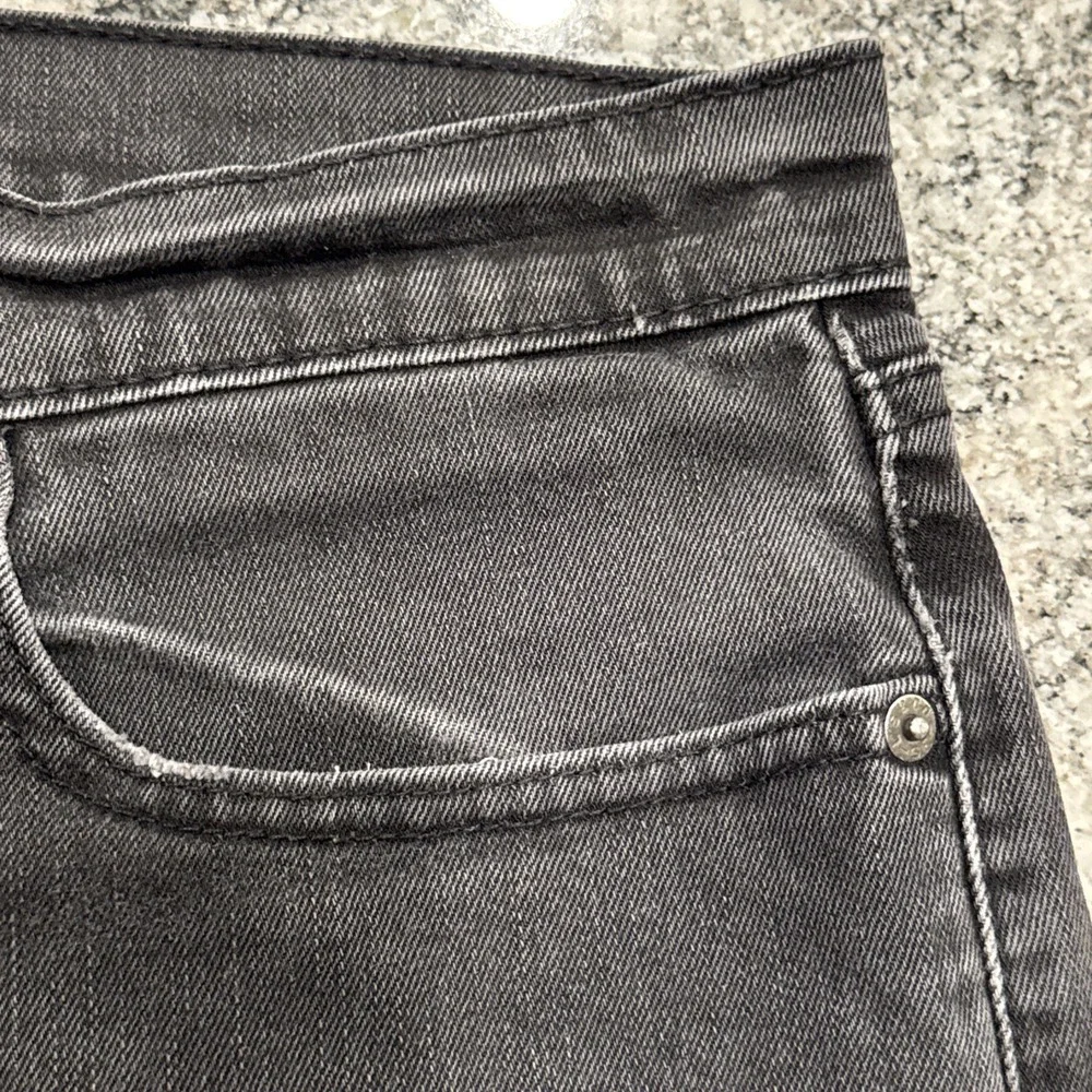 Levi's 502 Tapered Jeans‎ Mens 34x32 Black Charcoal Denim Regular Fit #526